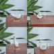 Set 4 figurine decorative, QttvbTna, Sticla, Alb/Portocaliu