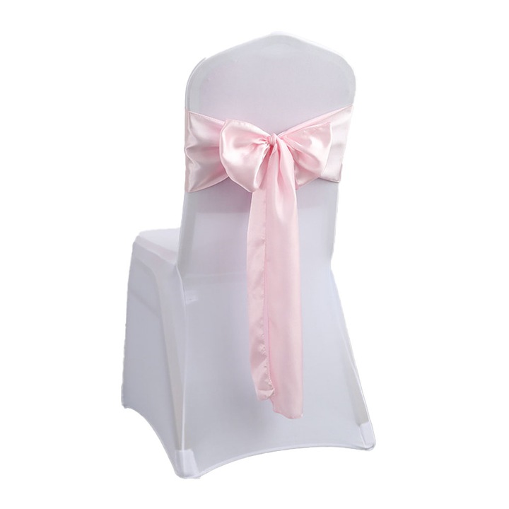 Комплект от 10 декоративни шалове за столове, QttvbTna, сатен, розово