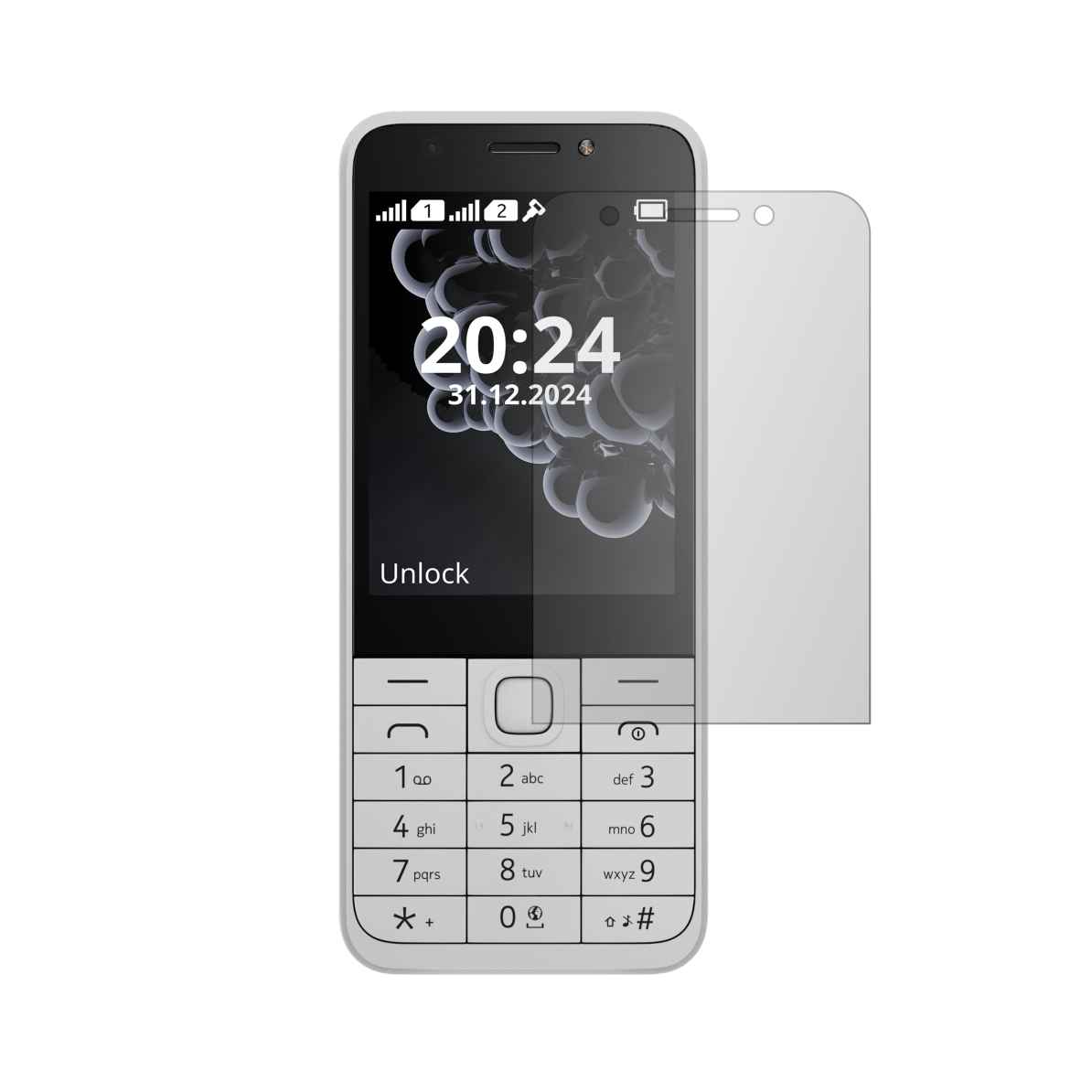 Folie Protectie Ecran iSkinz AutoRegeneranta pentru Nokia 230 (2024) - Full Cut, Invisible Skinz UHD, Siliconica Ultra-Clear cu Acoperire Totala, Full Display Cover, Adeziva si Flexibila