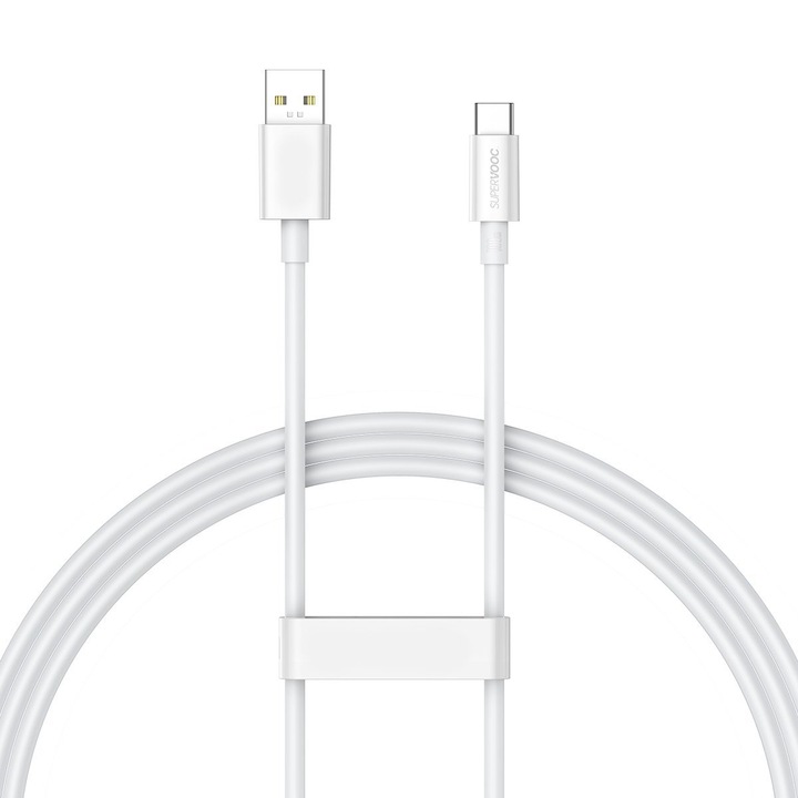 Cablu Data Power USB la Type-C 65W, GEAR Turbo, 1m, V64, Silicon Flex, Arctic Snow