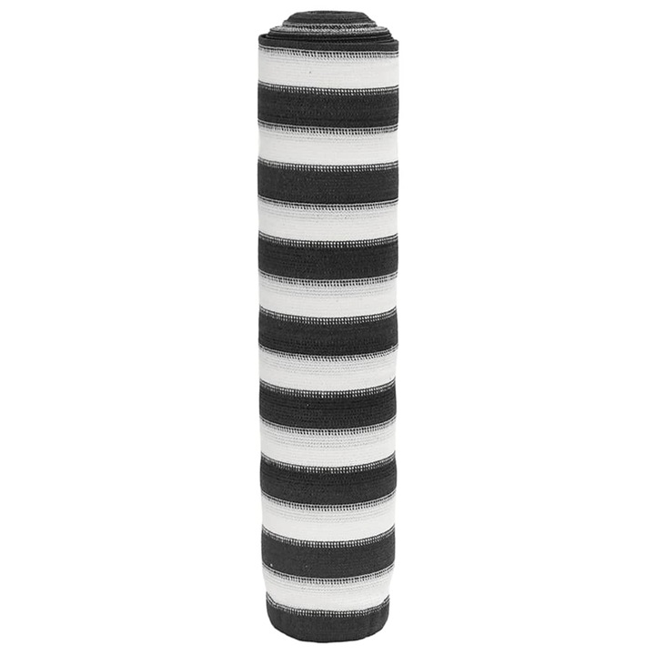 Plasa protectie intimitate vidaXL, antracit/alb, 2x25 m, HDPE, 75 g/m², 4.11 kg