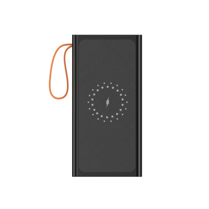 Hordozható akkumulátor HS-569, 20000mAh, akár 6 eszköz, PoweBank, LED zseblámpa, kijelző, fekete