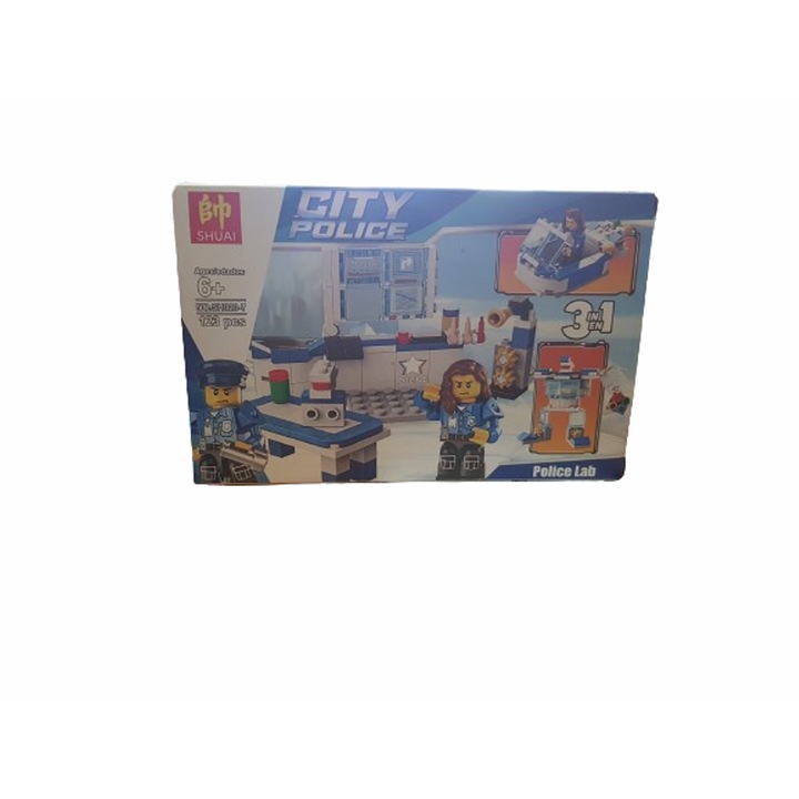 Constructor Politie, Plastic, 123 piese