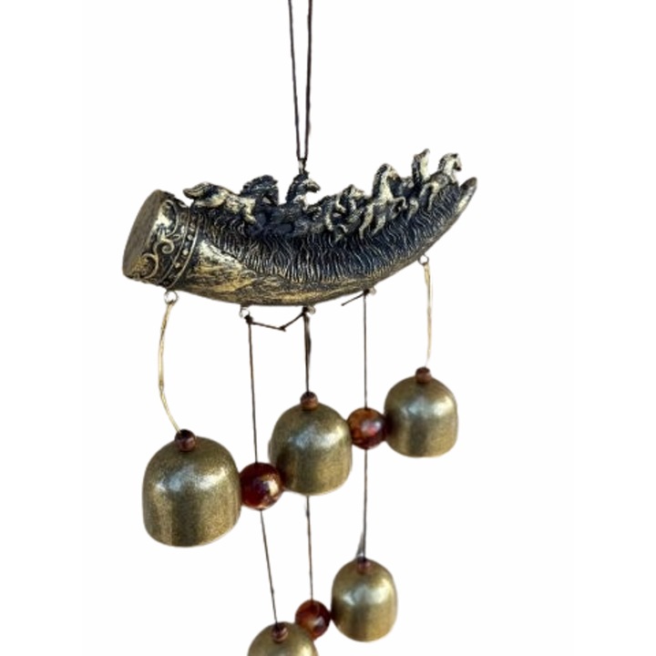 Вятърен звънец Коне, Метал/керамика, 40 см