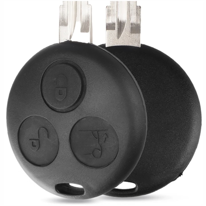 Carcasa Telecomanda / Cheie, Smart, Mr02, 3 Butoane, Guma, Butoane Din Cauciuc Moale, Posibilitate De Inlocuire A Varfului