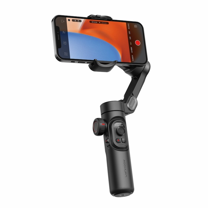 Стабилизираща система Aochuan SMART XE Gimbal, D6730, с 3 оси, специално приложение, Content Creator Edition, матово черно