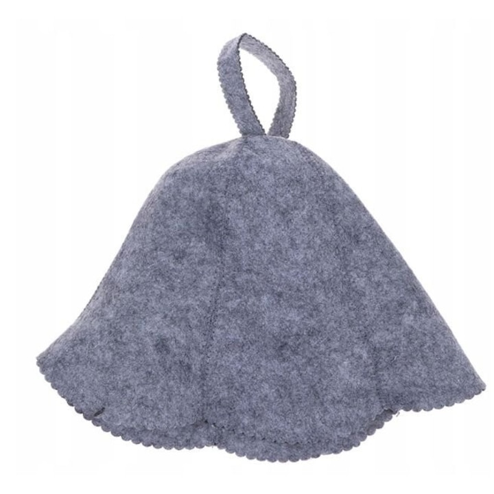 Palarie de protectie pentru sauna, PrzydaSie.pl, Fetru, Gri, 23x33cm