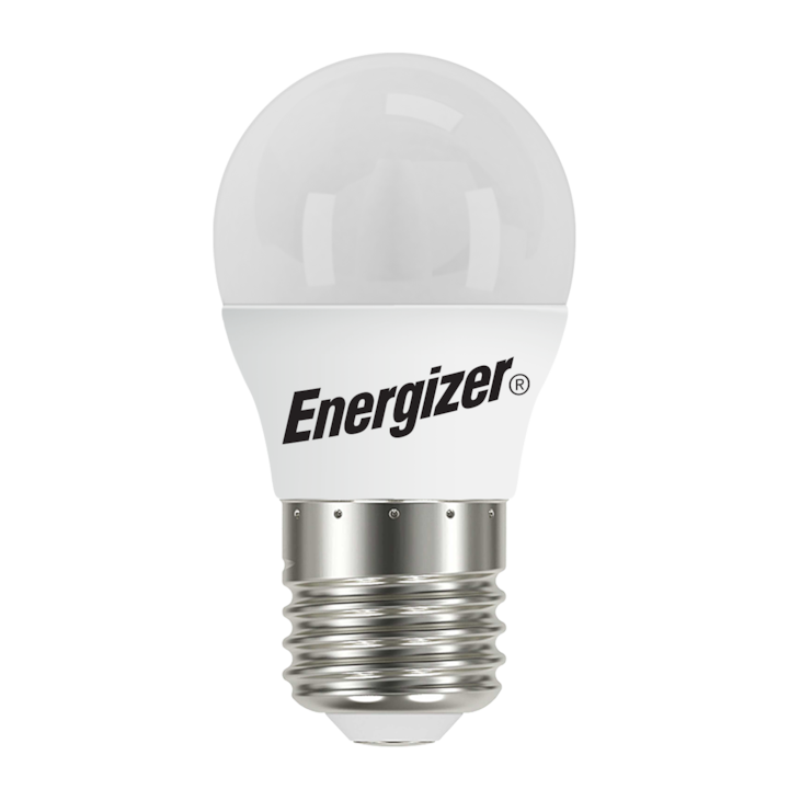 Мини LED крушка, 4.9W, E27, 470 лумена, 4000K, ъгъл на светене 180°, Енергиен клас F, Energizer