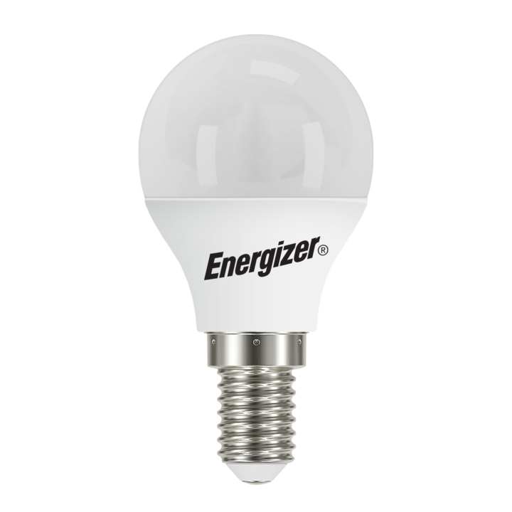 Мини LED крушка, 4.9W, E14, 470 лумена, 3000K, ъгъл на светене 180°, енергиен клас F, Energizer