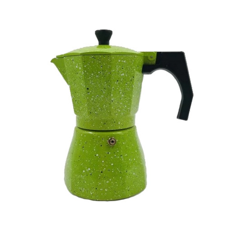 Кубинска кафеварка Shik, Зелена, 3 чаши