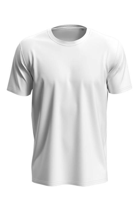Мъжка тениска, Stedman, Памук, Бял, Бял