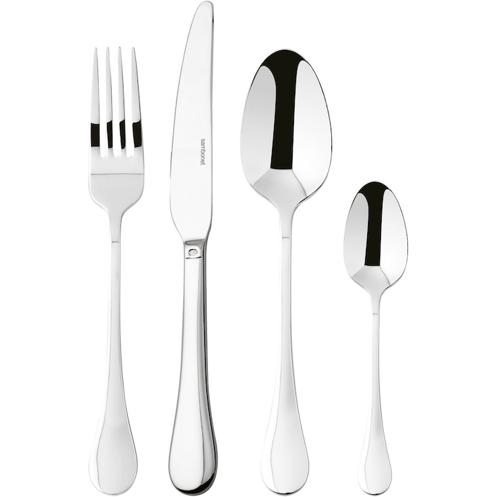 Set tacamuri Sambonet Bloom Solid Handle, 24 piese, inox