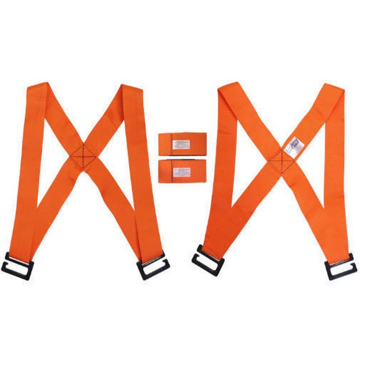 Set 2 Curele, Ham pentru 2 Persoane pentru Ridicare si Transport Greutati, Mobila si Electrocasnice, Rezistenta Premium 900Kg, enkourakoko®