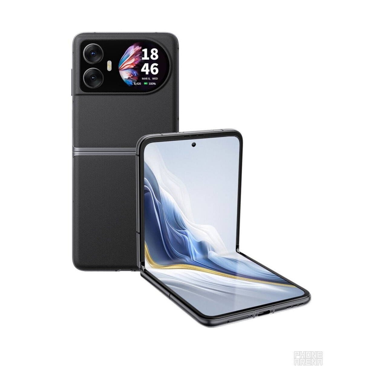 Telefon mobil Blackview HERO10, Black, 4G, Display 6.9" Amoled Pliabil, 36GB RAM (12GB + 24GB extensibili), 256GB ROM, Android 13, MTK Helio G99, 108MP+32MP ArcSoft 9.0, OTA, NFC, Face ID, Dual SIM