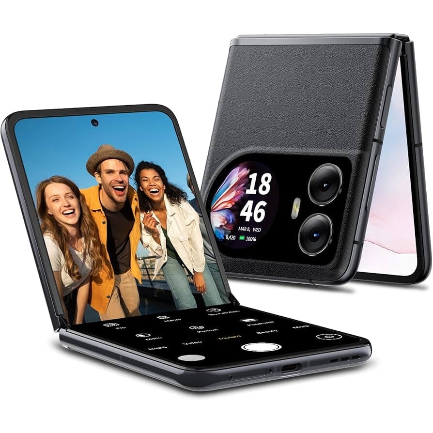 Telefon mobil Blackview HERO10, Black, 4G, Display 6.9" Amoled Pliabil, 36GB RAM (12GB + 24GB extensibili), 256GB ROM, Android 13, MTK Helio G99, 108MP+32MP ArcSoft 9.0, OTA, NFC, Face ID, Dual SIM