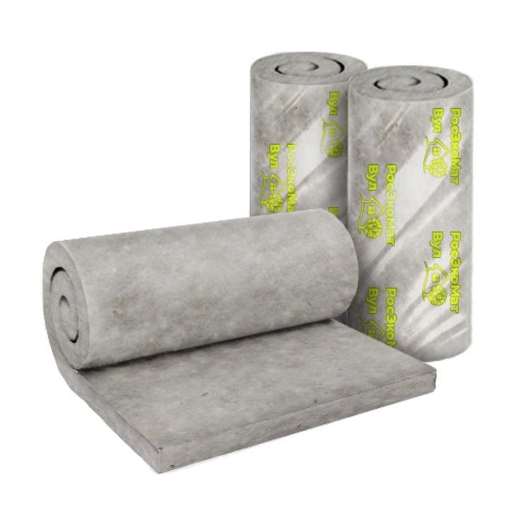 Izolatie din lana RosEcoMat pentru pereti, podele, acoperisuri, 1000x600x50 mm, 8,4 m2, 0,42 m2