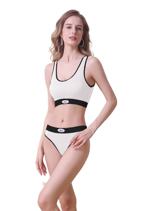 Комплект бельо от 2 части, push-up сутиен и прашки бикини XXP-2314 бяло 104674, Бял, One Size