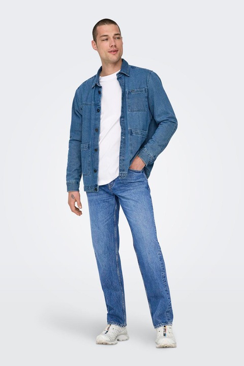 Only & Sons, Középmagas derekú farmernadrág, Kék