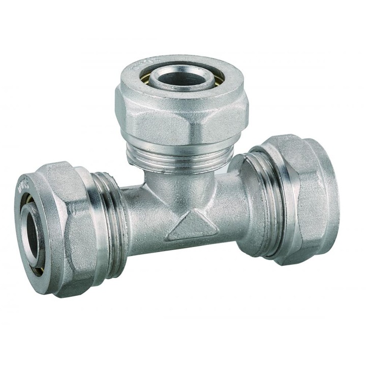 Усукан PEX конектор - 20x16x20 редукционен тройник
