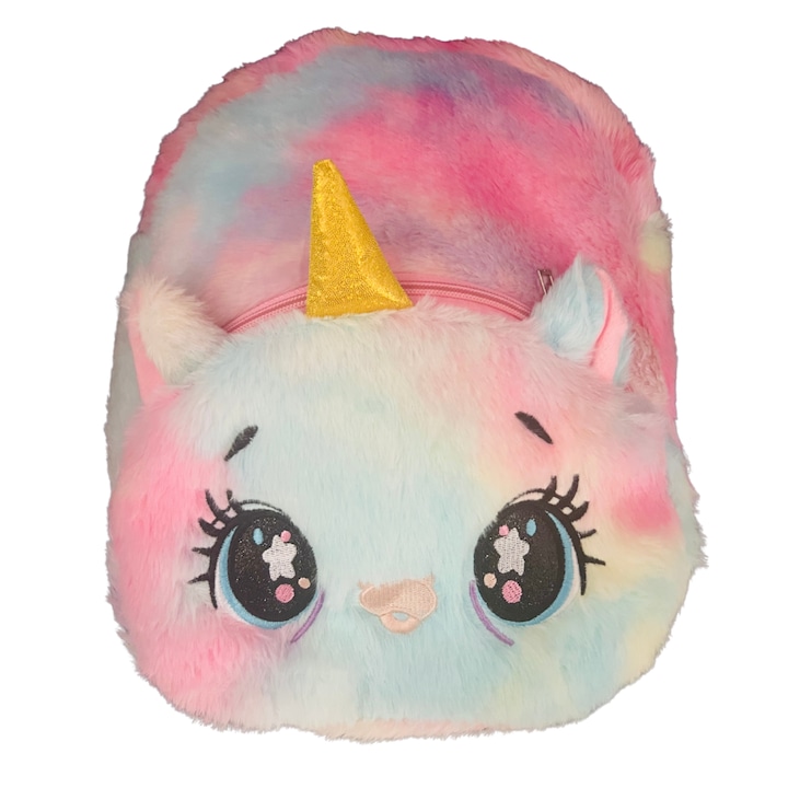 Iskolatáska, Unicorn modell, 30 x 25 x 10 cm, Többszínű