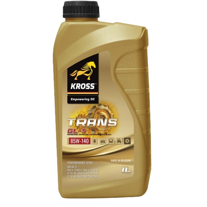 Ulei transmisiile manuale hipoide KROSS TRANS GL-5 85W140, volum 1 litru, mineral