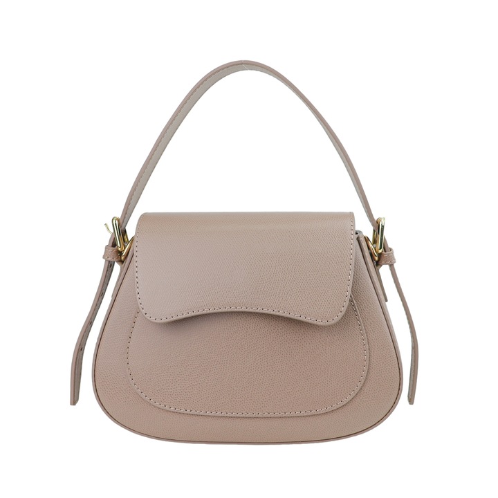 Női kézitáska, Moranti Jessie, natúr bőr, alkalmi fazon, bézs