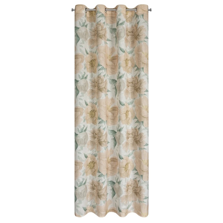 Függöny KARLA Eurofirany 140 x 250 cm natúr gyűrűk