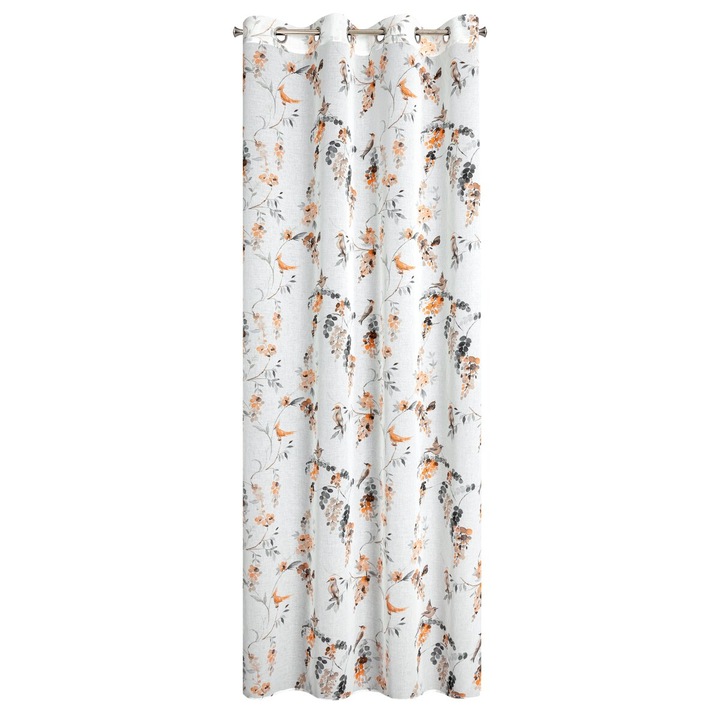 Перде RIKI Eurofirany 140 х 250 см бяло с халки