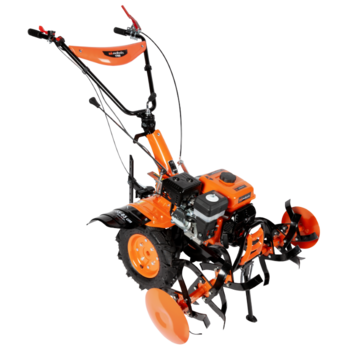 Motosapa pe benzina Evotools T700, putere 7 CP, 212 CC, motor 4 timpi, 2+1 viteze, latime lucru 55 - 85 cm, adancime lucru 10 - 34 cm, contine: freze 24 lame + 2 roti cauciuc