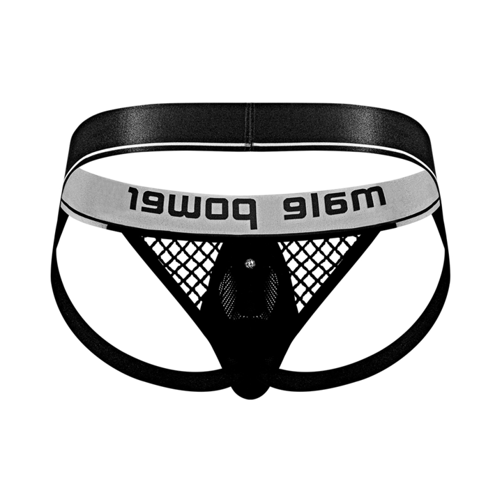 Inel, Male Power, Cock Ring Jock S/M, Negru