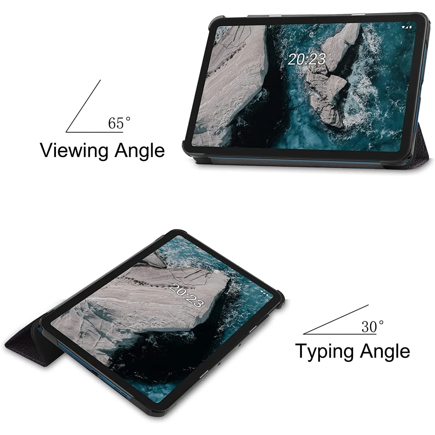 Husa pentru Samsung Galaxy Tab A9 8.7 inch UltraSlim de tip stand, cu functie sleep/wake-up, Sigloo, Don't Touch Me