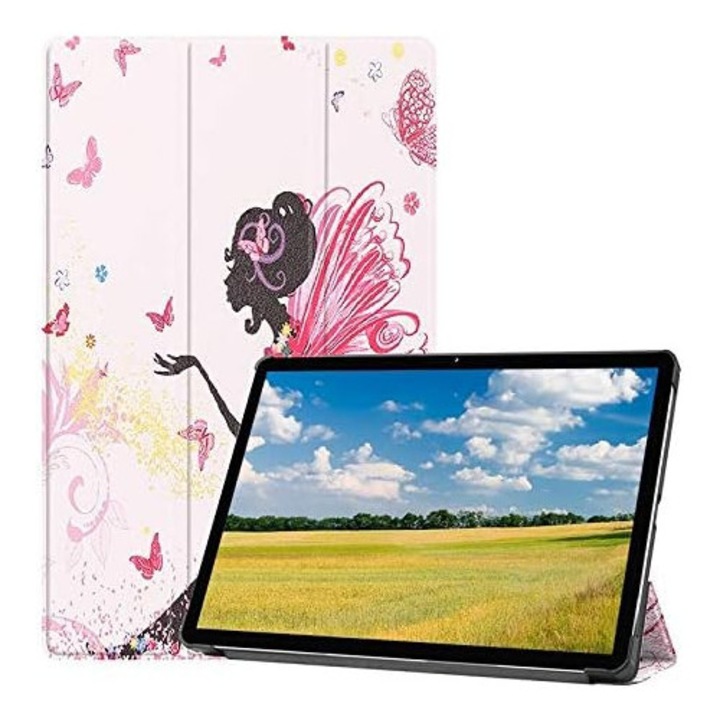 Husa Slim Sigloo, Smart Cover, Trifold, pentru tableta Lenovo Tab M9, TB-310FU, 9", Elf Girl