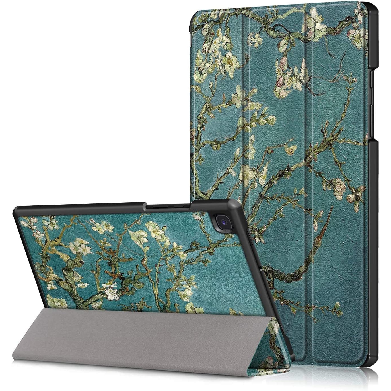 Husa pentru Samsung Galaxy Tab A9 8.7 inch UltraSlim de tip stand, cu functie sleep/wake-up, Sigloo, Painted Tree