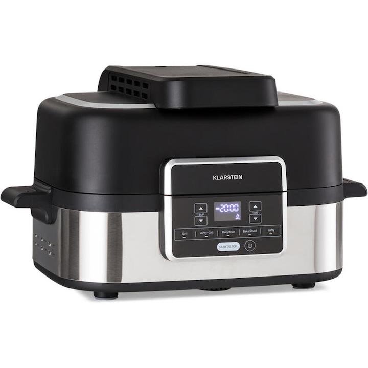 Friteuza cu aer cald Russell Hobbs 27681-56, cu 2 compartimente fiecare de 4.5l, 9 programe digitale, 800 W, negru
