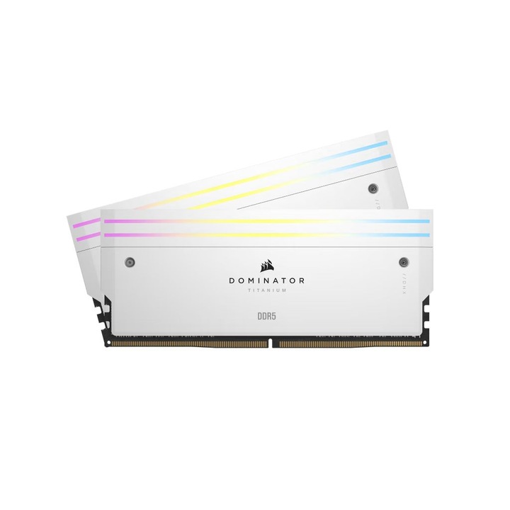 Memorie Corsair Dominator Titanium RGB 96GB (2x48GB) DDR5 6600MHz White Dual Channel Kit