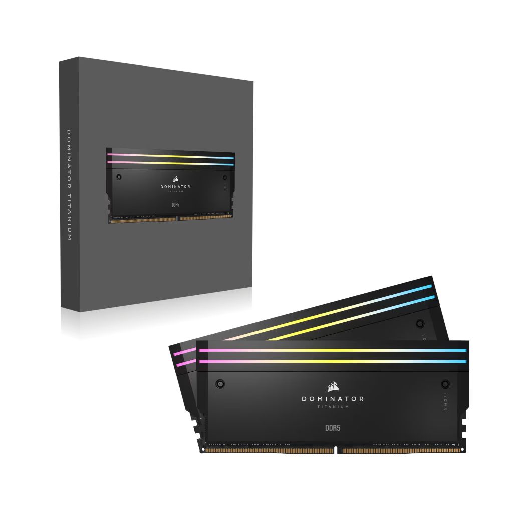 Corsair DOMINATOR TITANIUM 48×2 96GB CORSAIR Dominator Titanium RGB DDR5 RAM 96GB (2x48GB) DDR5