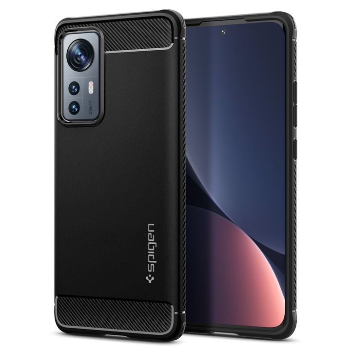 Xiaomi 12 / 12X Spigen masszív páncéltok, fekete