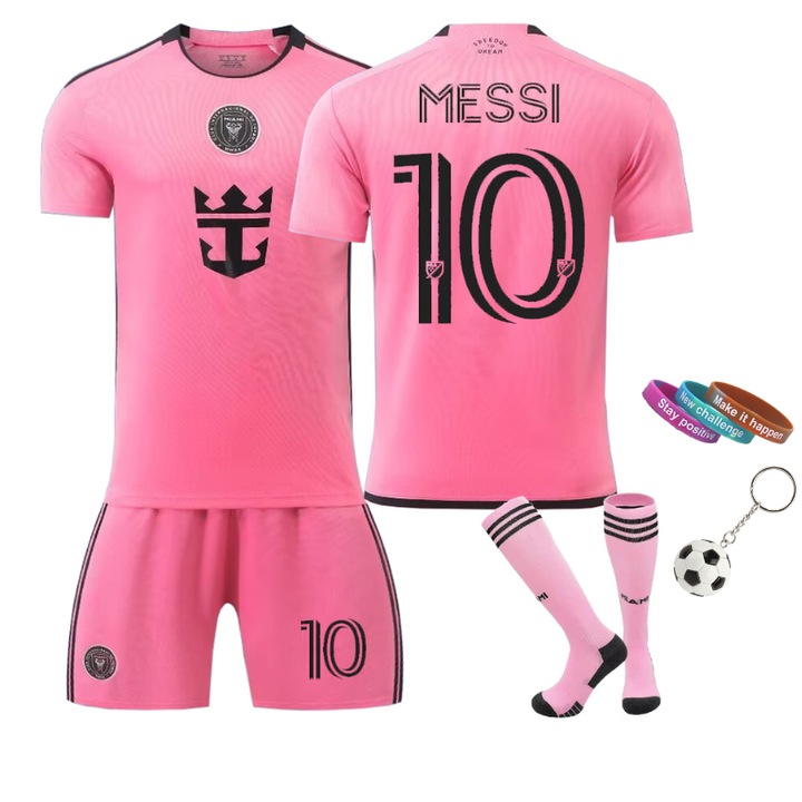 Спортна екипировка за деца Messi, MzcrJosv®, Полиестер, Розово