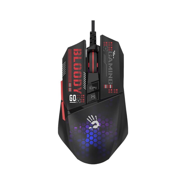 Геймърска мишка A4Tech Bloody W60 Max Mini, 12000DPI, RGB, черна