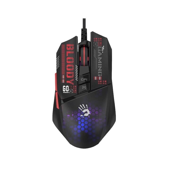 Геймърска мишка A4Tech Bloody W60 Max Mini, 12000DPI, RGB, черна