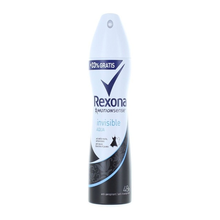 Rexona Invisible Aqua spray izzadásgátló dezodor nőknek, 200ml