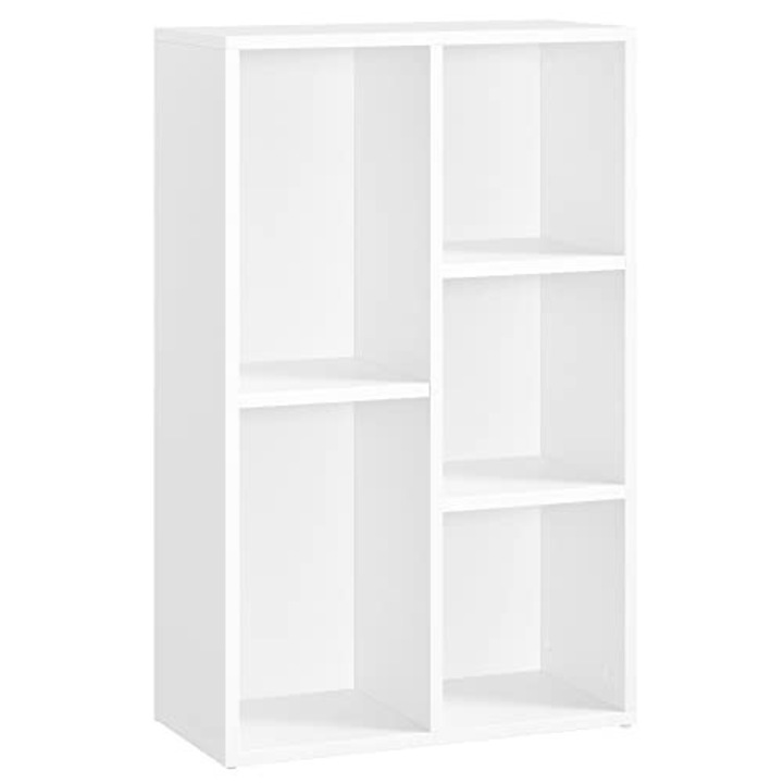 Biblioteca Vasagle, Model Rayna, 80x50x24 cm, Alb