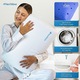Perna ortopedica pentru dormit NextWave, Spuma cu Memorie cu gel ventilata, Husa detasabila cu 2 zone termice, Ideala pentru dormitul lateral, spate sau stomac, ergonomica pentru Gat si Suport Cervical, 60x40x12 cm, alba