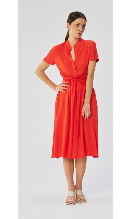 Stylove Kockás női ruházat Taclydun S366 korall, Narancssárga