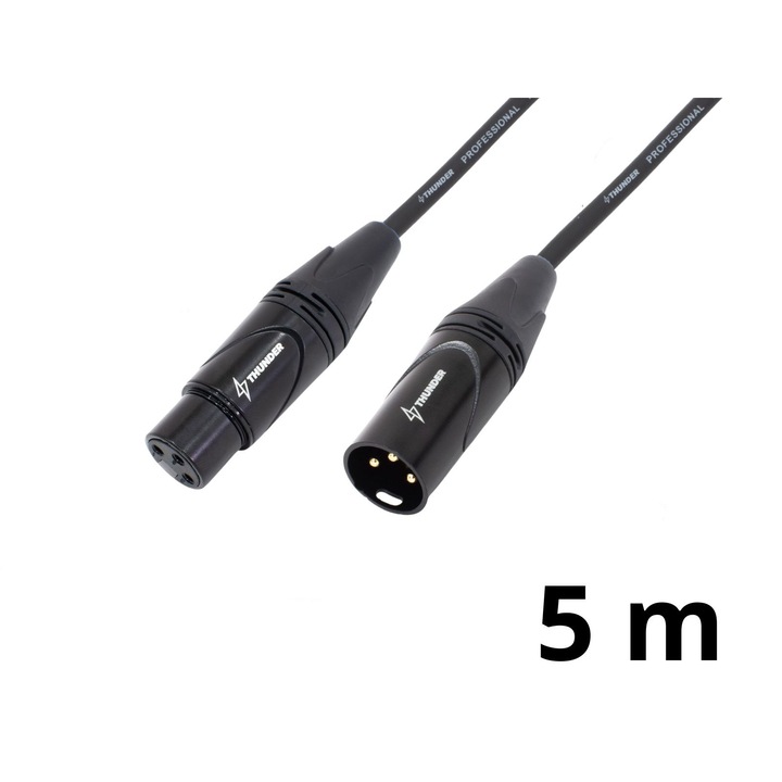 Thunder MC199-5m jelkábel (XLR mama – XLR papa)