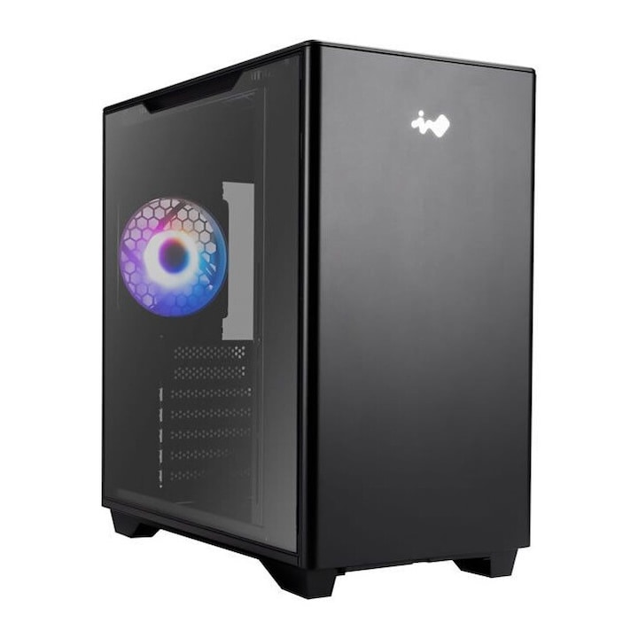 Carcasa, Aerocool, RGB, Middle Tower, 180x440x385mm, Negru