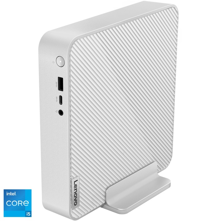 Настолен компютър Lenovo IdeaCentre Mini 01IRH8, Intel® Core™ i5-13420H, 32GB DDR4, 1TB SSD, Intel® UHD Graphics, No OS, Cloud Gray