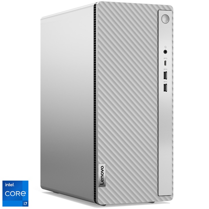 Настолен компютър Lenovo IdeaCentre Tower 14IRR9, Intel® Core™ i7-14700, 16GB DDR5, 1TB SSD M.2 2280 PCIe® 4.0x4 NVMe®, Intel® UHD Graphics 770, No OS, Cloud Grey