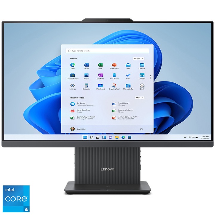 Настолен компютър Lenovo IdeaCentre 24IRH9 All-in-One, Intel® Core™, 23,8", Full HD, IPS, 16GB DDR5, 1TB SSD M.2 2280 PCIe 4.0x4 NVMe, Intel® UHD Graphics, Windows 11 Home, Luna Gray