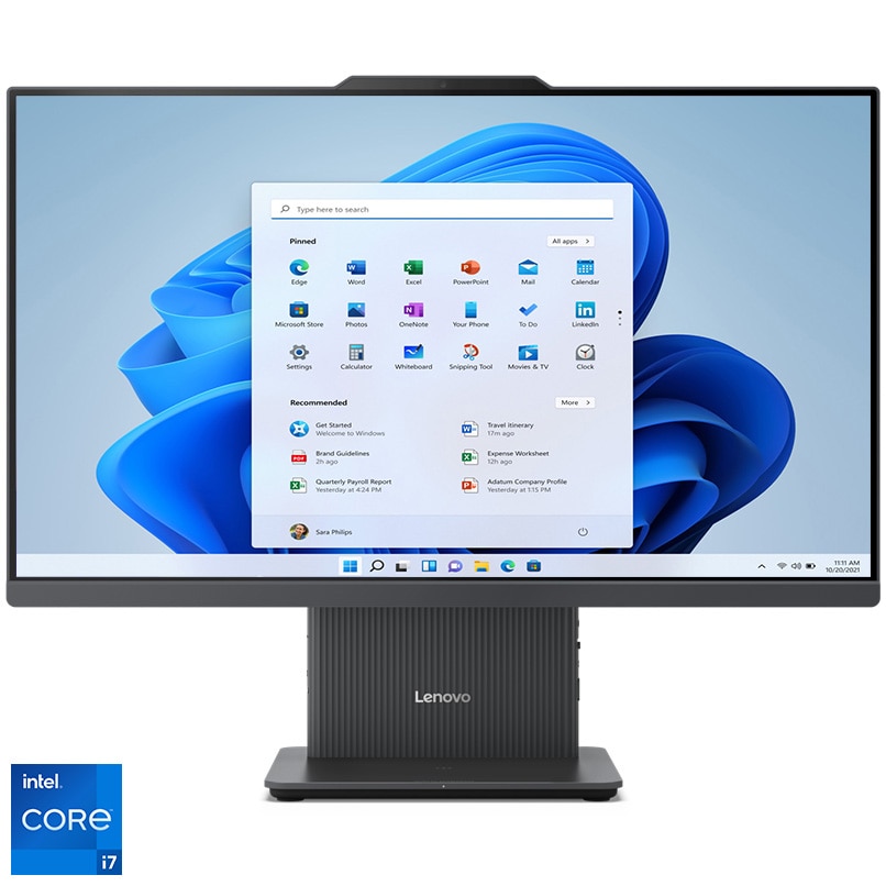 Sistem All-in-One Lenovo IdeaCentre AIO 24IRH9 cu procesor Intel® Core™ i7-13620H pana la 4.9GHz, 23.8", Full HD, IPS, 16GB DDR5, 1TB SSD M.2 2280 PCIe 4.0x4 NVMe, Intel® UHD Graph